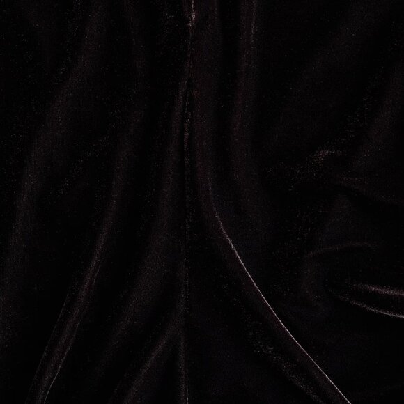 H&M Dark Brown Mock Turtleneck Velour Top, S - Picture 4 of 4